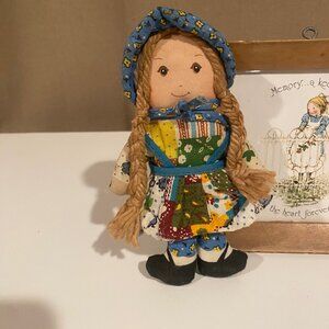 Vintage Holly Hobbie Doll &‎ Framed Picture Set - 6" Doll & 5.25" Frame